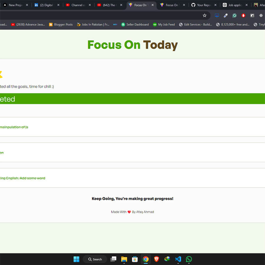 Focus on today